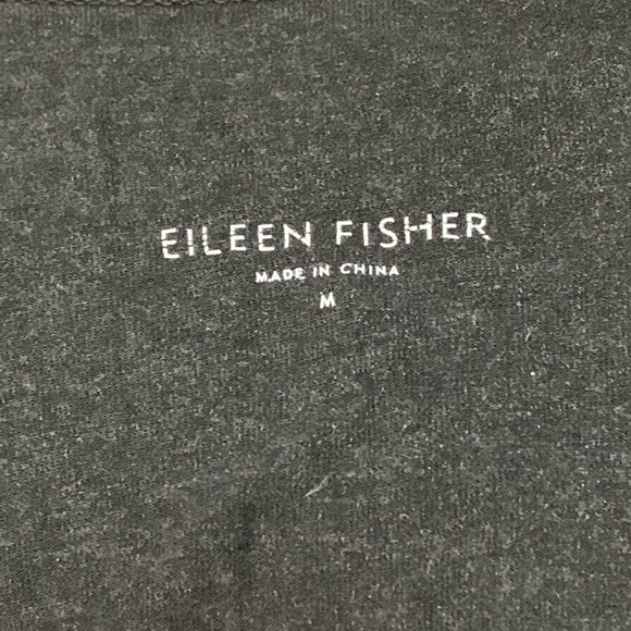 Eileen Fisher Gray Ultma Jewel Neckline L/S Tee M - Picture 2 of 5